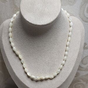Vintage Ivory Beaded Faux Pearls Necklace